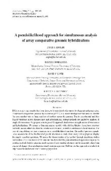 A pseudolikelihood approach for simultaneous analysis of array comparative genomic hybridizations (2