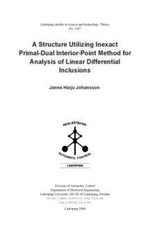 A structure utilizing inexact primal-dual interior-point method for analysis of linear differential inclusions