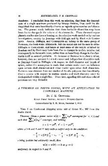 A Theorem on Power Series, with an Application to Conformal Mapping (1918)(en)(3s)