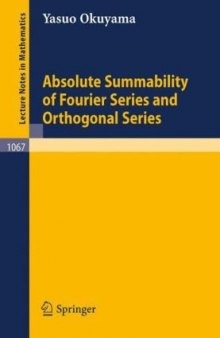 Absolute Summability Of Fourier Series And Orthogonal Series