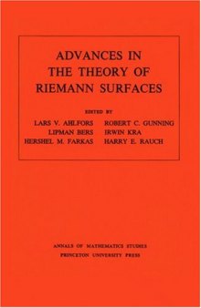 Advances in the theory of Riemann surfaces; proceedings of the 1969 Stony Brook conference
