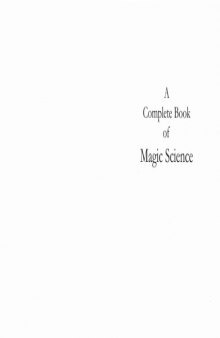 A Complete Book of Magic Science