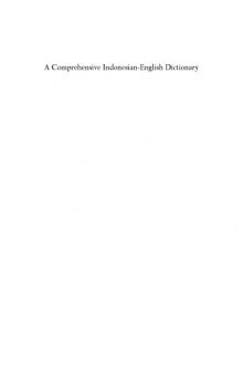 A Comprehensive Indonesian-English Dictionary - Second Edition