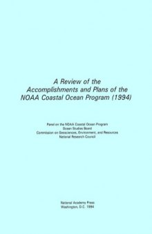 A review of the accomplishments and plans of the NOAA Coastal Ocean Program (1994)