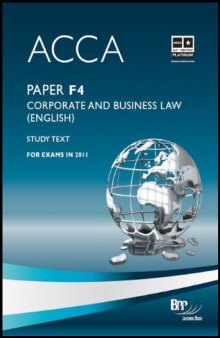 ACCA - F4 Corporate and Business Law (English): Study Text