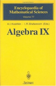Algebra IX: Finite Groups of Lie Type. Finite-Dimensional Division Algebras (Encyclopaedia of Mathematical Sciences)