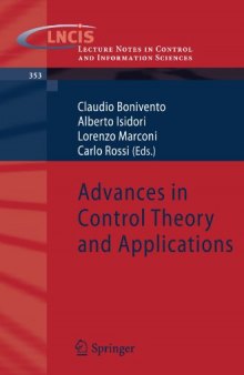 Bonivento Advances in Control Theory and Applications