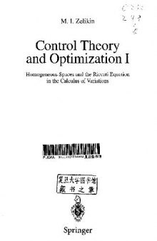 Control Theory and Optimization