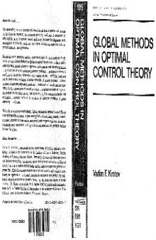 Global Methods in Optimal Control Theory