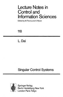 Singular Control Systems (Lecture Notes in Control and Information Sciences)