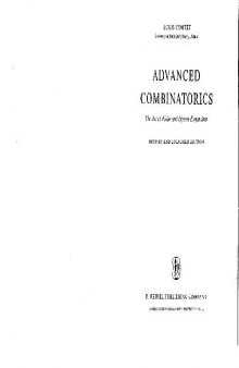 Advanced combinatorics; the art of finite and infinite expansions