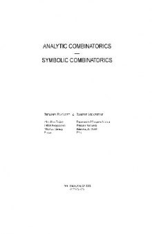 Analytic combinatorics - symbolic combinatorics