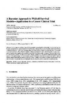 A Bayesian Approach to Weibull Survival Models - Application to a Cancer Clinical Trial