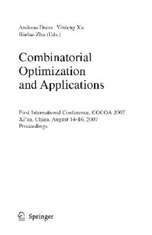 Combinatorial Optimization and Applications