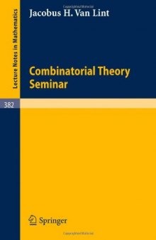 Combinatorial Theory Seminar Eindhoven University of Technology
