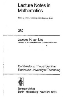 Combinatorial theory seminar, Eindhoven University of Technology