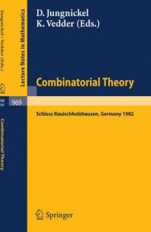 Combinatorial Theory. Proc. conf. Rauischholzhausen, 1982