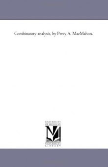 Combinatory Analysis -Volume 1