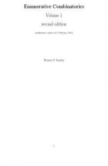 Enumerative Combinatorics, volume 1, second edition, draft