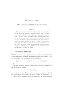Fibonacci notes [expository notes]