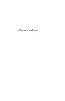 A Computational Logic (ACM monograph series)