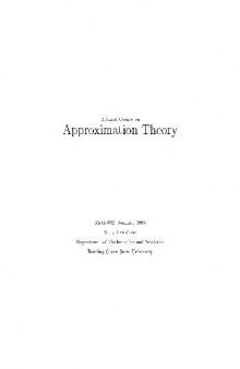 A short course on approximation theory (Math682)