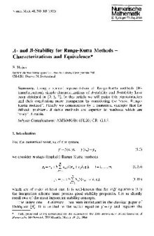 A- and B-stability for Runge-Kutta methods-characterizations and equivalence