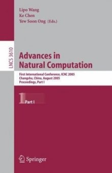 Advances in Natural Computation: First International Conference, ICNC 2005, Changsha, China, August 27-29, 2005, Proceedings, Part I