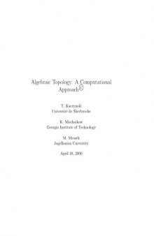 Algebraic topology: A computational approach
