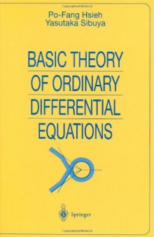 Basic Theory of Ordinary Differential Equations (Universitext)