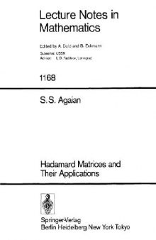 Hadamard Matrices and Their Applications