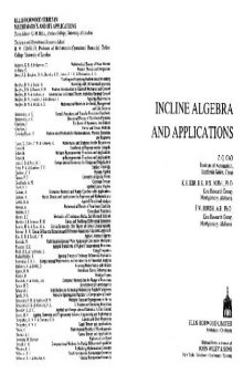 Incline algebra and applications