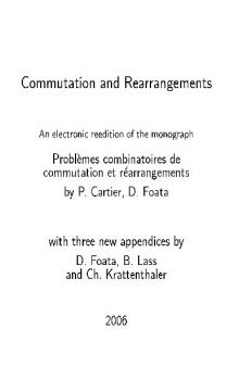 Problèmes combinatoires de commutation et réarrangements