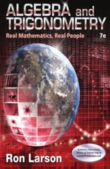Algebra and Trigonometry: Real Mathematics Real People