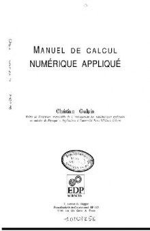 Manuel de calcul numerique applique