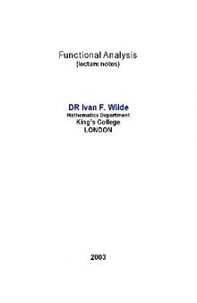 Functional analysis (lecture notes)