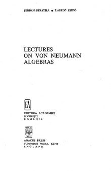Lectures on von Neumann algebras