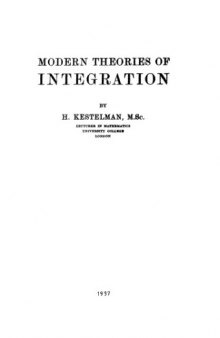 Modern theories of integration 