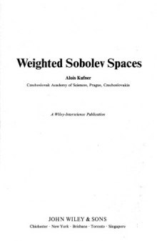Weighted Sobolev Spaces