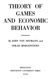Theory of Games and Economic Behaviour