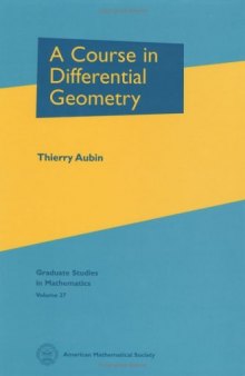 A Course in Differential Geometry (Graduate Studies in Mathematics 27)