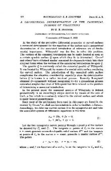 A Geometrical Determination of the Canonical Quadric of Wilczynski