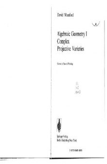 Algebraic geometry I: complex projective varieties