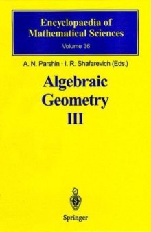 Algebraic geometry III. Complex algebraic varieties. Algebraic curves and their Jacobians
