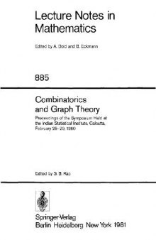 Combinatorics and Graph Theory: Proceedings