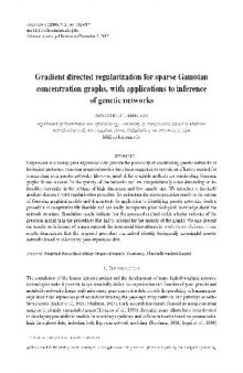 Gradient directed regularization for sparse Gaussian concentration graphs, with applications to inference of genetic networks