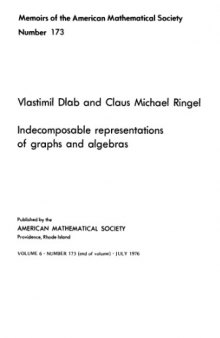 Indecomposable representations of graphs and algebras