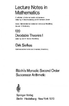 Decidable Theories I