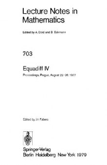 Equadiff IV: Proceedings, Prague, August 22–26, 1977