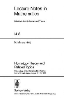 Homotopy Theory and Related Topics: Proceedings of the International Conference held at Kinosaki, Japan, August 19–24, 1988